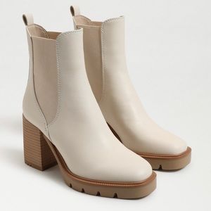 Sam Edelman Rollins Chelsea Boots with Heel, Color: Modern Ivory, Size 8